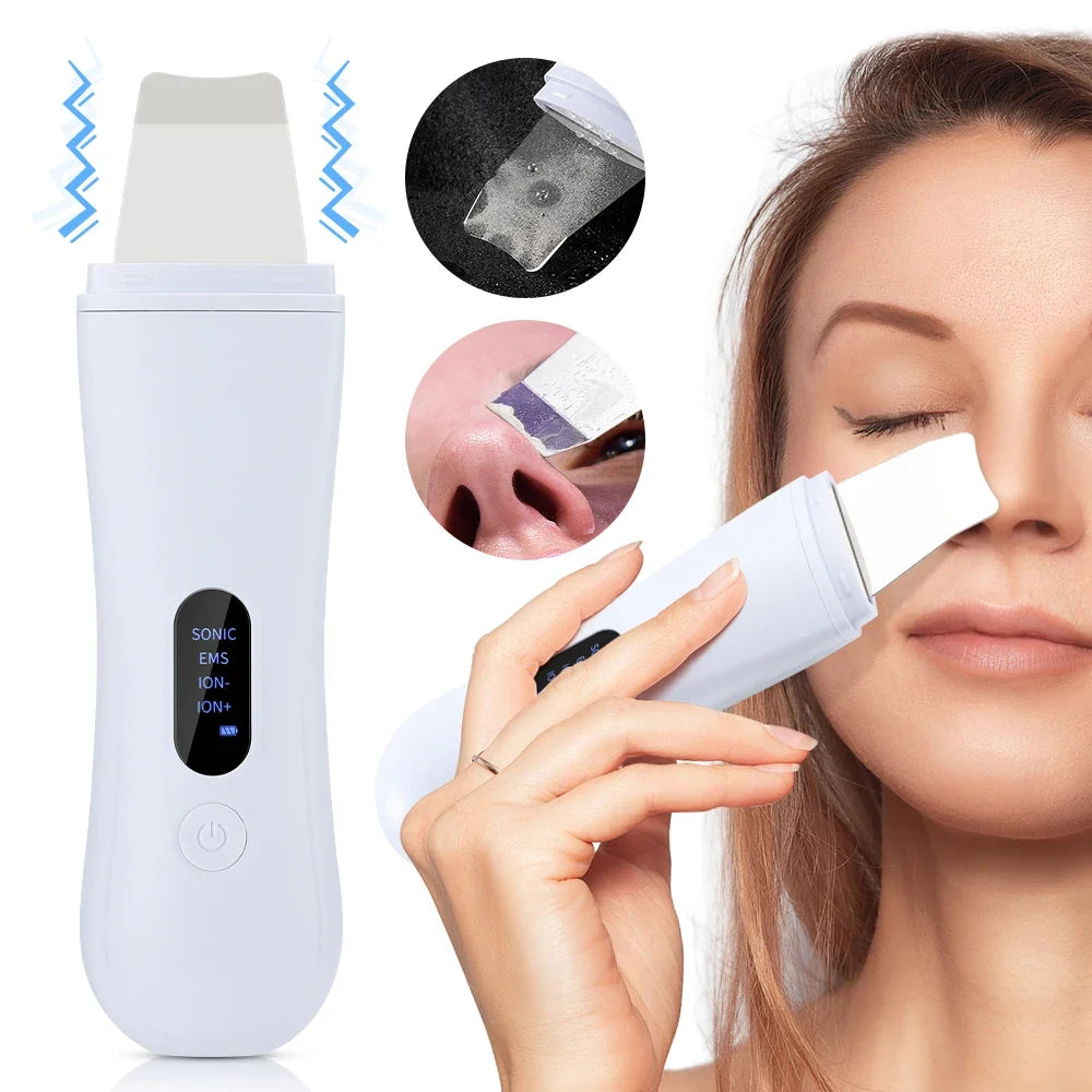 Depurador ultrasónico facial en uso